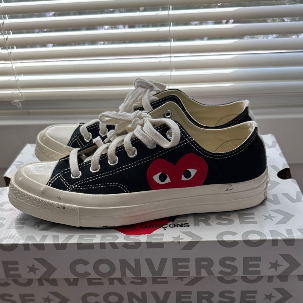 CDG x Converse Chuck Taylor Canvas Low-Top Sneakers - Picture 4 of 6
